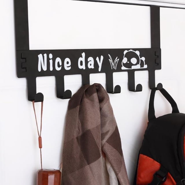 Kcavykas Clearance Sales Home Storage Organiser Creative Wrought Iron Door Hook No T Race Free Punching Storage Rack