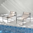 thumbnail image 4 of Costway 2PCS Patio Sling Lounge Chair with Removable Headrest Pillow Breathable Seat Porch, 4 of 8