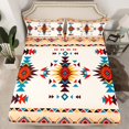 thumbnail image 2 of Erosebridal Aztec Bed Sheets Set Queen Size for Adult, Rustic Farmhouse Bed Sheets Queen, Geometric Stripe Decor, 2 of 7