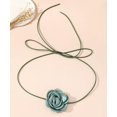 thumbnail image 3 of LinYooLi Collier Ras du Cou Fleuri pour Femmes Collier Gothique Floral à Lacets Collier Rose Long Collier en Velours pour Mariage Fête d'Été, 3 of 5