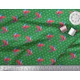 thumbnail image 3 of Soimoi Green Poly Georgette Fabric Watercolor Macaw Parrot & Triangle Geometric Fabric Prints By Yard 52 Inch Wide, 3 of 5