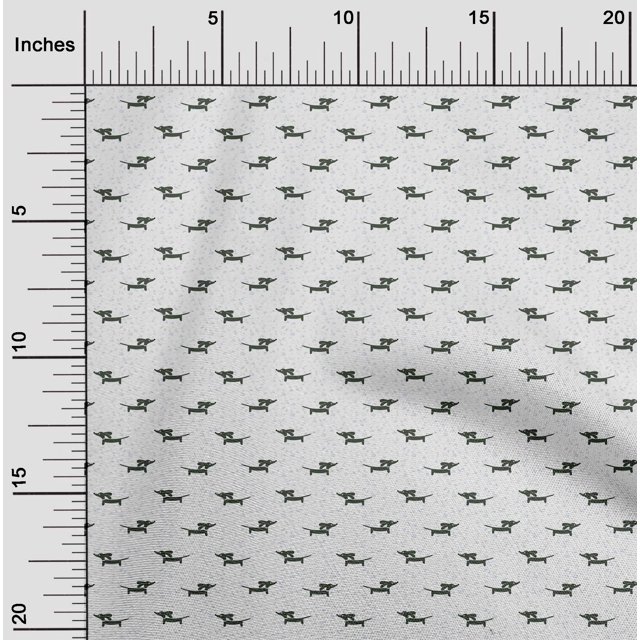 oneOone Cotton Poplin Fabric Dachshund Dog Fabric Prints by Yard 42 Inch Wide