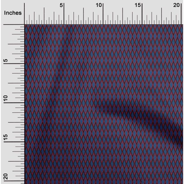 oneOone Cotton Silk Fabric Geometric Ikat Printed Fabric 1 Yard 42 Inch Wide