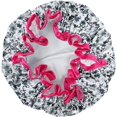 thumbnail image 2 of ORUYROP allydrew Bonnets de Douche Réutilisables pour Femmes Imperméables pour Cheveux Longs, Pensées Grises, 2 of 4