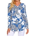 thumbnail image 2 of TIMIFIS Mode Automnale pour Femmes Tunique à Manches Longues d'Automne pour Femmes pour Porter avec des Leggings Blouse Décontractée à Col en V T-Shirt Blouse pour Femmes, 2 of 7