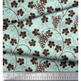 thumbnail image 3 of Soimoi Tissu en Rayonne Feuilles & Raisins Imprimé Tissu au Mètre 56 Pouces de Large, 3 of 3