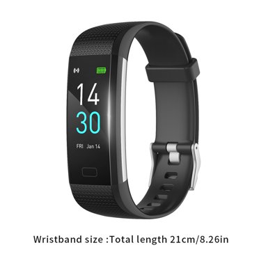 Runmifit Smart Wristband Heartrated Blood Pressure Bracelet Waterproof Body Temperature Wristband, Black