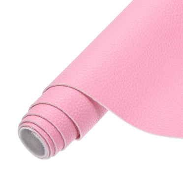 Uxcell Faux Leather Fabric Sheets, Waterproof Solid Soft PU Synthetic Leather Sheet for Upholstery Replacement Renovate Sofa Furniture Bag Crafts DIY Sewings Pink