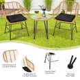 thumbnail image 4 of Patiojoy 3 Pieces Patio Furniture Set w/Tempered Glass Coffee Table Set for Garden and Backyard Dark Cushions, 4 of 10