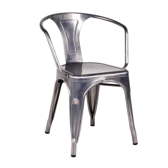 Chaise de salle à manger Take Me Home Tolix – Chaise de salle à manger moderne et robuste sans accoudoirs, idéale pour les restaurants et polyvalente pour une utilisation intérieure et extérieure