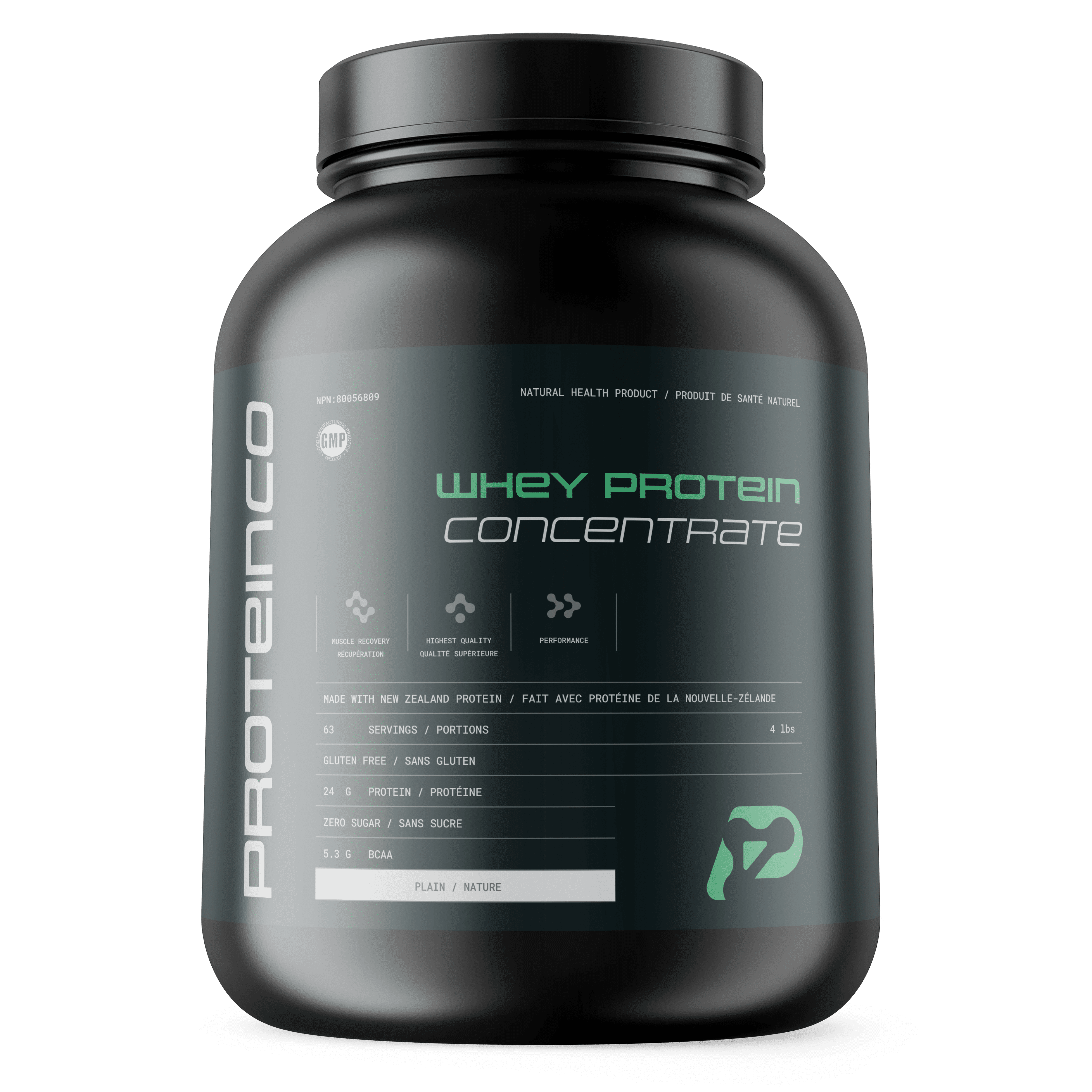 ProteinCo | Whey Protein made With New Zealand | Pure Whey Protein | Grass Fed | 4Lbs (Unflavored)
