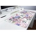thumbnail image 4 of Pink Purple Floral Extended Mouse Pad Large Keyboard Mousepad,Non-Slip Rubber Base Mouse Mat with Stitched Edge XXL Desk Pad Protector for Computer Laptop PC 31.5x15.75 Inch, Hydrangea Peony Flower, 4 of 5