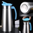 thumbnail image 4 of Seau à Boisson Grande Capacité Pichet d'Eau Froide Distributeurs de Jus pour Fêtes Pichet d'Eau en Acier Inoxydable Distributeur de Boisson pour Réfrigérateur Pichet d'Eau pour Réfrigérateur 1,3 L, 4 of 7