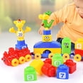 thumbnail image 3 of Kids Building Block Developmental Preschool Building Block Building Toy, 3 of 10