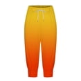 thumbnail image 4 of Capris For Women Casual Gradient Print Pants High Waist Bottom Drawstring Joggers Casual Pants Womens Pants Casual Womens Sports Pants Business Casual for Women Pants plus Size Elastic Waist Pants for, 4 of 4
