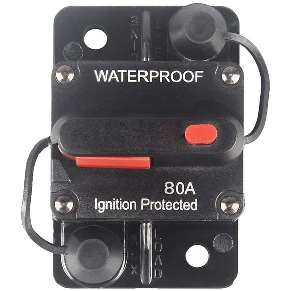 Circuit Breaker with Manual Reset 12V-36V DC Waterproof Surface Mount for Car Audio Rv Marine Boat Truck Trolling Motors, 30-300A Car Speaker Resettable Fuse