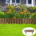 thumbnail image 2 of Yard Fence Mini Garden Border Plastic Edging with Ground Stakes Coffee 20x17x12cm, 2 of 8