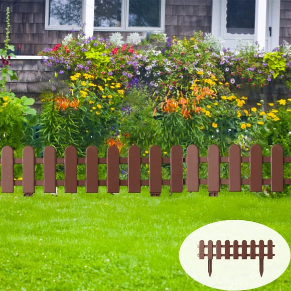 Plastic Garden Fence Border Edging with Ground Studs for Flower Bed Lawn Decoration