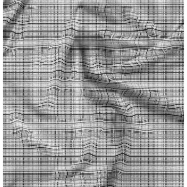 Soimoi Satin Silk Fabric Plaid Check Print Fabric by The Yard 42 Inch Wide
