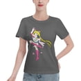 thumbnail image 1 of T-Shirt Basique à Manches Courtes pour Femmes Sailor Moon Lièvre Lunaire, 1 of 6