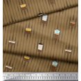 thumbnail image 2 of Soimoi polyester Crepe Fabric Stripe & Drinks Summer Designs Printed Fabric 1 Yard 42 Inch Wide, 2 of 3