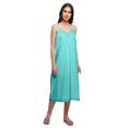 thumbnail image 1 of Moomaya Nuisette Unie à Bretelles Spaghetti pour Femmes Longueur Genou Robe de Nuit, 1 of 6