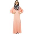thumbnail image 1 of Bimba Robe Maxi pour Femme avec Pompon avec Foulard Boho Pêche Robes d'Été-6, 1 of 6
