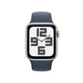 thumbnail image 1 of Apple Watch SE2 40mm GPS - Boîtier aluminium argent avec bracelet sport denim, 1 of 8