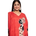 thumbnail image 2 of Oussum Robes Longues Caftans Tribales Rouges en Polyester Grande Taille pour Femmes, 2 of 7