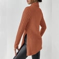 thumbnail image 3 of AherBiu Womens Sweater Tops Long Sleeve Turtleneck Ribble Knit Slim Pullover Tunic Sweaters Shirt Blouse, 3 of 5