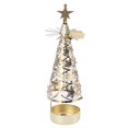 thumbnail image 2 of Stainless Steel Rotating Candle Holder with Tray for Romantic Home Decor and Special Occasions Tabletop Candlestick Set for Christmas Weddings Parties, 2 of 8