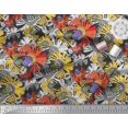 thumbnail image 3 of Soimoi Cotton Duck Fabric Flower Artistic Printed Fabric 1 Yard 42 Inch Wide, 3 of 3