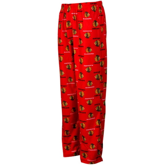 Chicago Blackhawks NHL Youth Flannel Sleeper Pants - NHL Team Apparel