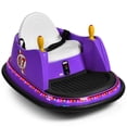 thumbnail image 1 of Gymax 6V Kids Ride On Bumper Car Vehicle 360° Spin Race Toy w/ Remote Control Purple, 1 of 10