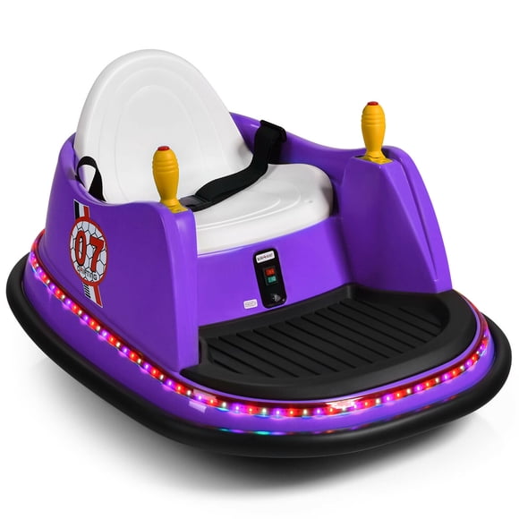Gymax 6V Kids Ride On Bumper Car Vehicle 360° Spin Race Toy w/ Remote Control Purple