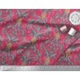 thumbnail image 2 of Soimoi Pink Cotton Jersey Fabric Vector Design Damask Print Fabric by Yard 64 Inch Wide, 2 of 3
