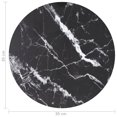 thumbnail image 3 of vidaXL Table Top Black Ø30x0.8 cm Tempered Glass with Marble Design, 3 of 3