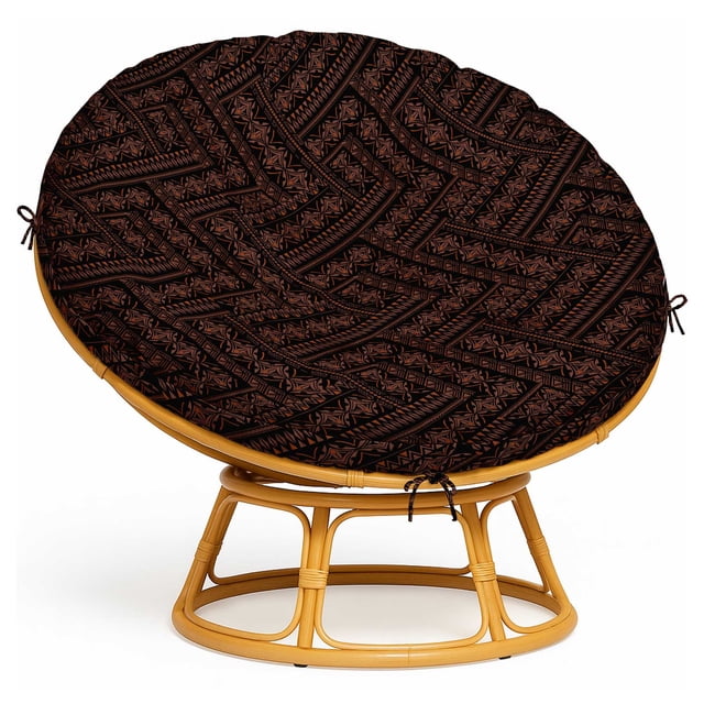 Vargottam Housse Imperméable pour Coussin de Papasan - Housse de Chaise Ronde de 55 Pouces avec 8 Attaches Sécurisées - Usage Extérieur/intérieur - Design Patchwork