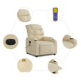 thumbnail image 5 of vidaXL Fauteuil Inclinable de Massage Électrique en Tissu Crème, 5 of 5