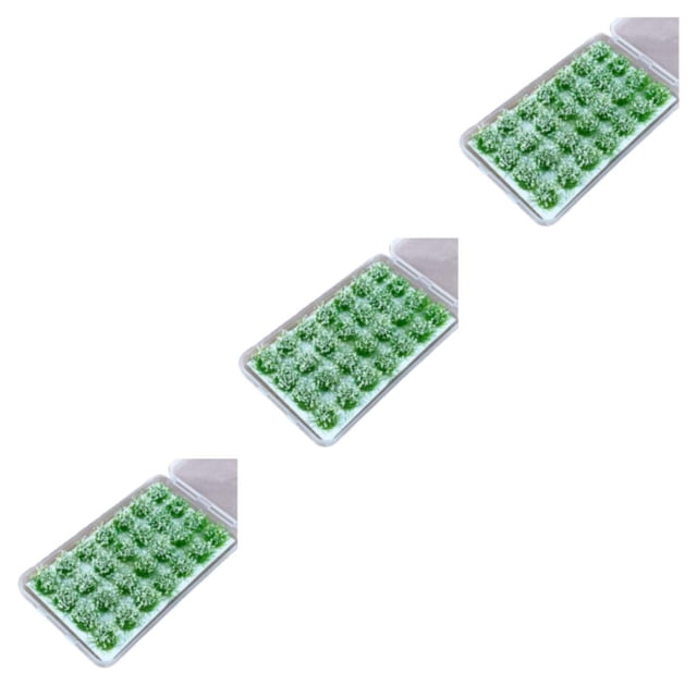 Decodeary 28pack/lot Educational And Realistic Detail Static Grasses Flower Tufts For Model Builders Wide Lily white 3Set