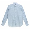 thumbnail image 1 of Vincenzo Di Ruggiero Men's Sky / Beige Camiceria Irregular Dot Button Down Casual Button-Down Shirt - M, 1 of 2
