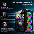 thumbnail image 5 of AQVIN - AQB70 Gaming PC Tower with Intel Core i7 Up to 4.60Ghz, RTX 3050 GDDR6 6GB Graphics Card, 1TB NVMe SSD 16GB RAM Memory, RGB Fans, Windows 11 Pro - Black, 5 of 5