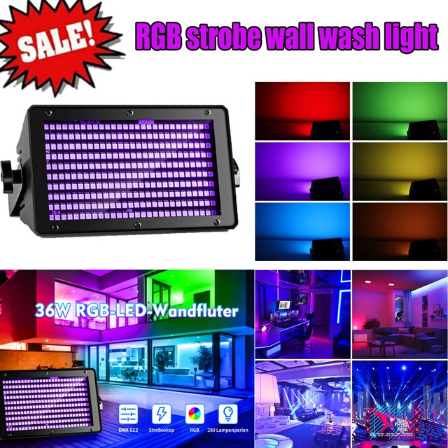 280LED RGB Wall Wash Effect Light DMX Strobe DJ Disco Party Show Stage Lighting
