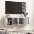 thumbnail image 4 of Costway Armoire de Rangement Flottante à 2 Portes avec Console à 2 Cubes, Huche de Rangement sous la Télé, 4 of 8