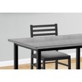 thumbnail image 4 of Monarch Specialties Dining Set, 5pcs Set, 40" Rectangular, Kitchen, Small, Black Metal, Grey Laminate, Grey Fabric, Contemporary, Modern, 4 of 4