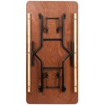 thumbnail image 3 of 30'' x 60'' Rectangular Wood Folding Banquet Table with Clear Coated Finished Top, 3 of 9