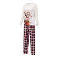thumbnail image 2 of Ensemble de Pyjamas Assortis pour la Famille, Hauts à Manches Longues Col Rond + Pantalons Longs, Vêtements pour Chien, 2 of 9