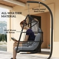 thumbnail image 4 of Outsunny Hanging Egg Chair with Stand, Foldable Hammock Chair, Dark Grey, 4 of 10