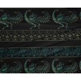thumbnail image 4 of oneOone Polyester Lycra Fabric Floral & Peacock Block Print Sewing Fabric BTY 56 Inch Wide, 4 of 4