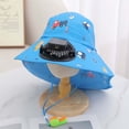 thumbnail image 2 of MIASHUI Wide Brim Solar Fan Hat for Kids Summer Outdoor UPF 50+ Sun Hat,Blue, 2 of 4